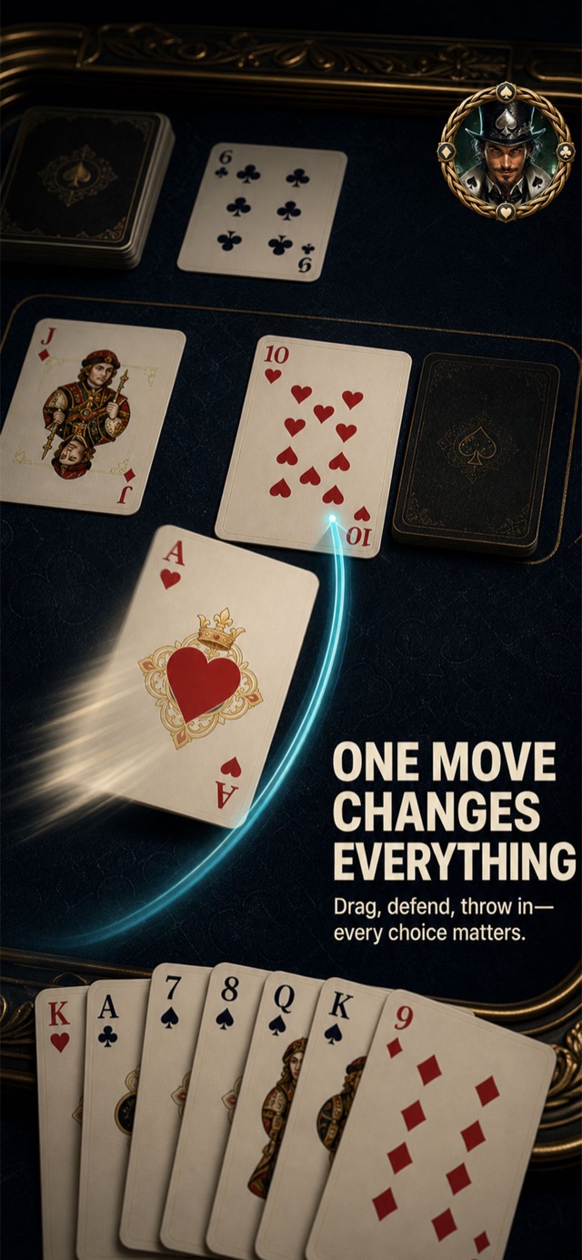 Durak Online — playing a trump card to defend an attack
